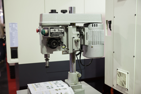 BANGKOK - NOVEMBER 22 :The Drilling machine tool display at 
METALEX 2014 on Nov 22,2014 in BITEC ,Bangkok, Thailand.のeditorial素材
