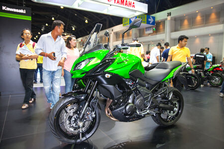 NONTHABURI - DESEMBER 4 :KAWASAKI Versys 1000 cc motorcycle  on display at MOTOR EXPO 2014 on Dec 4,2014 in Nonthaburi, Thailand.のeditorial素材