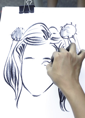 Freehand drawing cartoonの写真素材