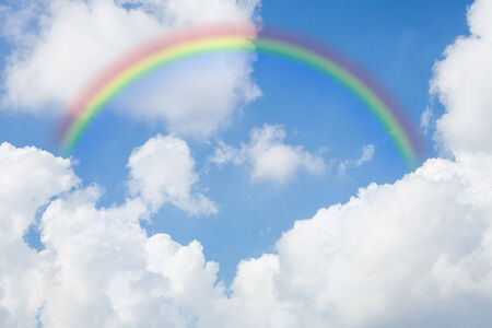 sky with a rainbow backgroundの写真素材