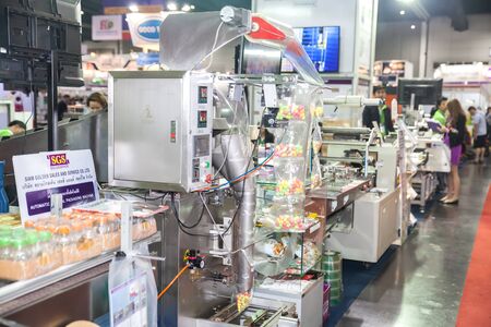 BANGKOK ,THAILAND - FEBRUARY 7: Vertical form fill seal machine at THAILAND Industrial Fair 2015...