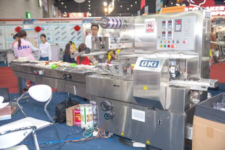 BANGKOK ,THAILAND - FEBRUARY 7: Horizontal form fill seal machine at THAILAND Industrial Fair 2015...