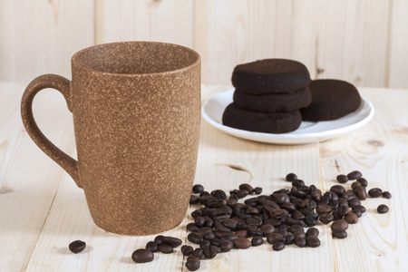 Roast and ground with hot coffeeの写真素材