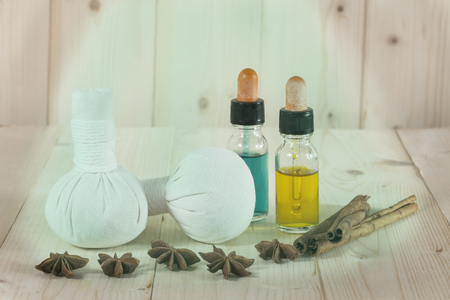 Herbal Ball Spa and wellness settingの写真素材