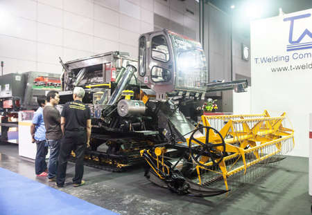BANGKOK ,THAILAND - MAY 16: Tractors Spray machines display at Intermach-Subcon Thailand 2015, on...