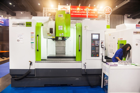 BANGKOK ,THAILAND - MAY 16: CNC  machines display at Intermach-Subcon Thailand 2015, on MAY 16,...