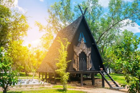 roof old style of thai north province ,name is LAN NA .のeditorial素材