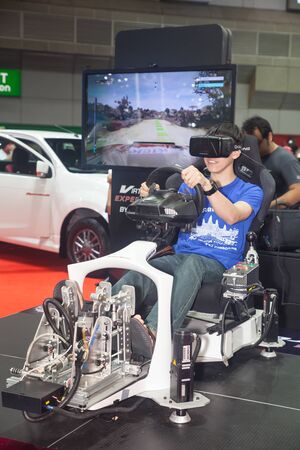 BANGKOK - AUGUST 1 :Unidentified people testing drive at Big Motor Sale 2015 on August 1,2015 in...