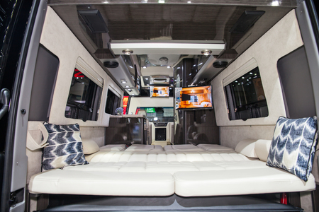 BANGKOK - AUGUST 1 :inside design van car on display at Big 
Motor Sale 2015 on Aug 1,2015 in BITEC ,Bangkok, Thailand.のeditorial素材