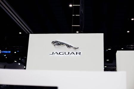 BANGKOK - AUGUST 1 :jaguar logo on display at Big Motor Sale 2015 on Aug 1,2015 in BITEC ,Bangkok,...