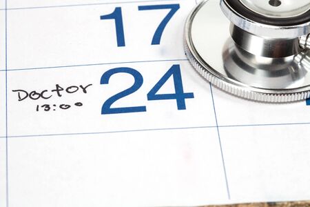 Reminder on calender for Doctor Appointmentの写真素材