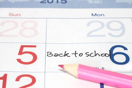 Reminder on Back to School  Appointment on calendarの写真素材