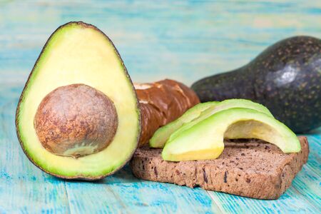 sliced avocado on toast bread