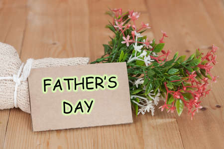 greeting card with happy father's dayの写真素材