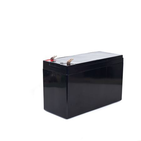 Sealed  battery isolated on white backgroundの写真素材