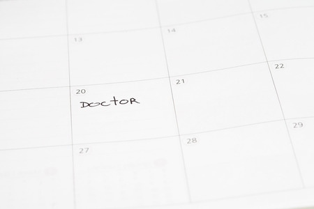 Reminder "Doctor appointment" in calendarの写真素材