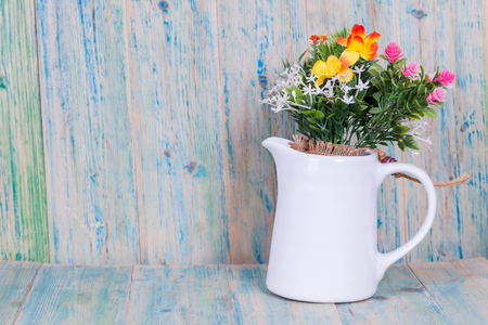Bouquet of flowers in vaseの写真素材