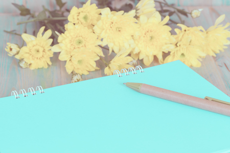 Closeup of a personal agenda settingの写真素材