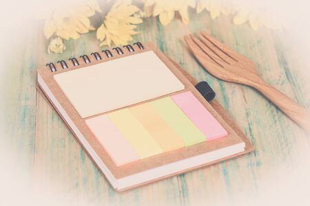 Blank mock up note bookの写真素材