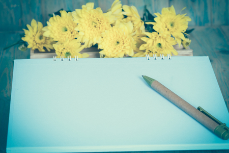 Closeup of a personal agenda settingの写真素材