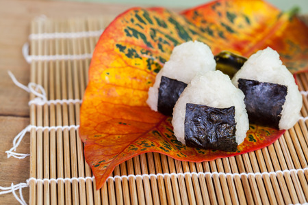 rice ball food home made designの写真素材