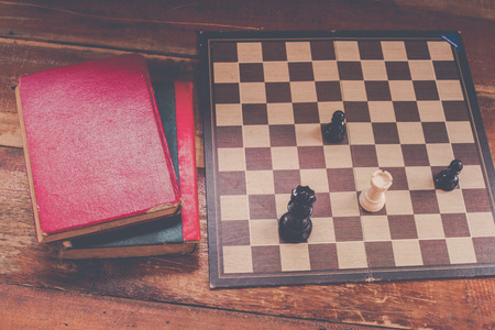 still life chess on board ,concept business gameの写真素材