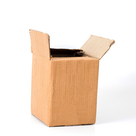 old paper box on white