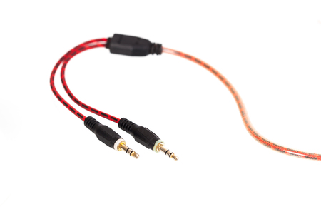 audio jack on white background