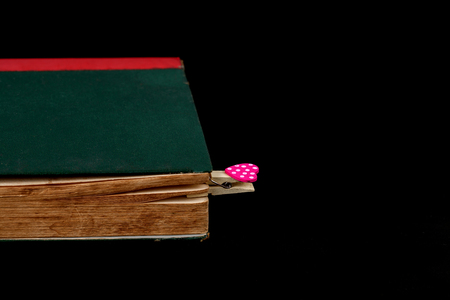 color love sign are bookmark on bookの写真素材