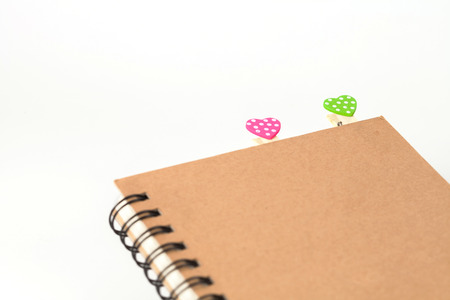 color love sign are bookmark on bookの写真素材