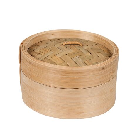 Bamboo box or basket use for steam dim sum food.の写真素材