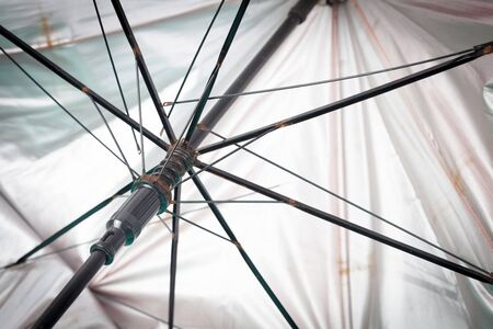 old and broken umbrellaの写真素材