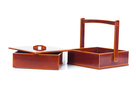 Japanese Bento Box with rice,Bento boxes are popular for their proportions and value.の写真素材