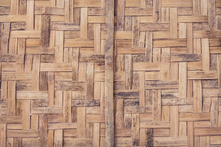 Bamboo style old fence, dirty bamboo surface background .の写真素材