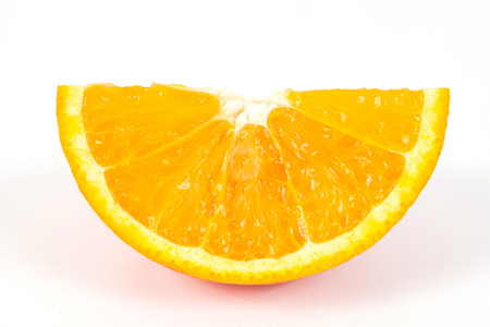 orange fruit on white background isolate.