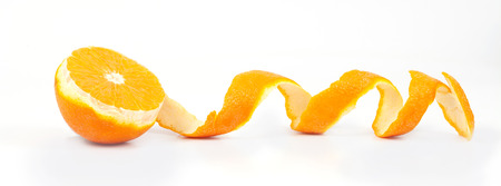 orange fruit on white background isolate.の写真素材