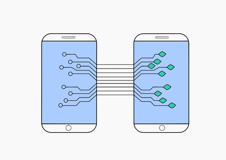 social network icon mobile link network ,vector, illustration.