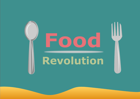 Food revolution  for eating change or good health.のイラスト素材