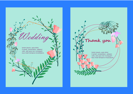 Wedding invitation card on design,Wedding ornament concept.のイラスト素材