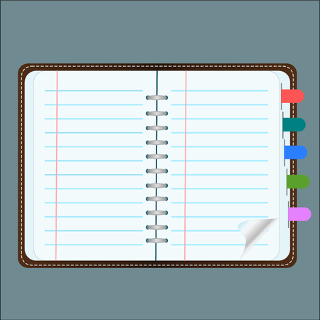 Blank dairy book note ,vector illustration.のイラスト素材