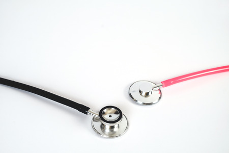 Stethoscope health tool on  table .Medical accessories with copy space.の写真素材