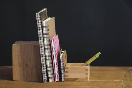 Still life old text book on table.の写真素材