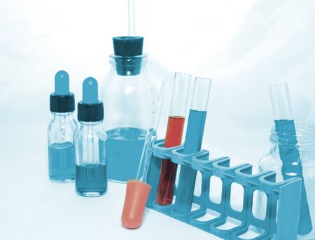 Chemical for medicine,Laboratory research, dropping liquid to test tube.