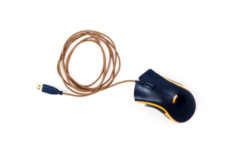 Gaming mouse tool. Close up, isolated.の写真素材
