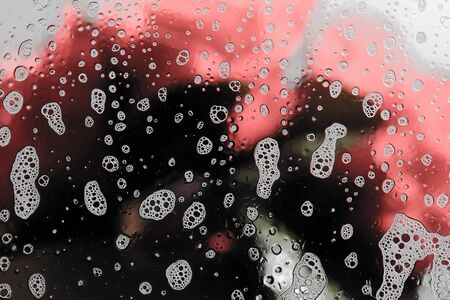 Abstract soap bubble or water drop on background .