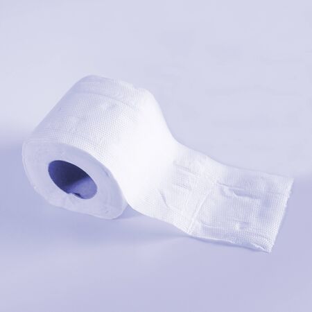 Roll of toilet papers on a soft color background.の写真素材