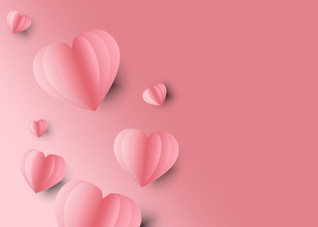 Valentine hearts or sweet heart  on pink background.のイラスト素材