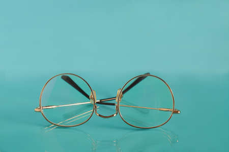 Modern eye glasses  with shiny frame For reading daily life.の写真素材
