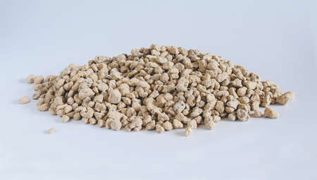Pumice pebbles, Volcanic rock from top view.の写真素材