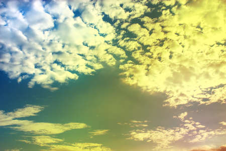 Amazing landscape blue sky with sunrise background.の写真素材